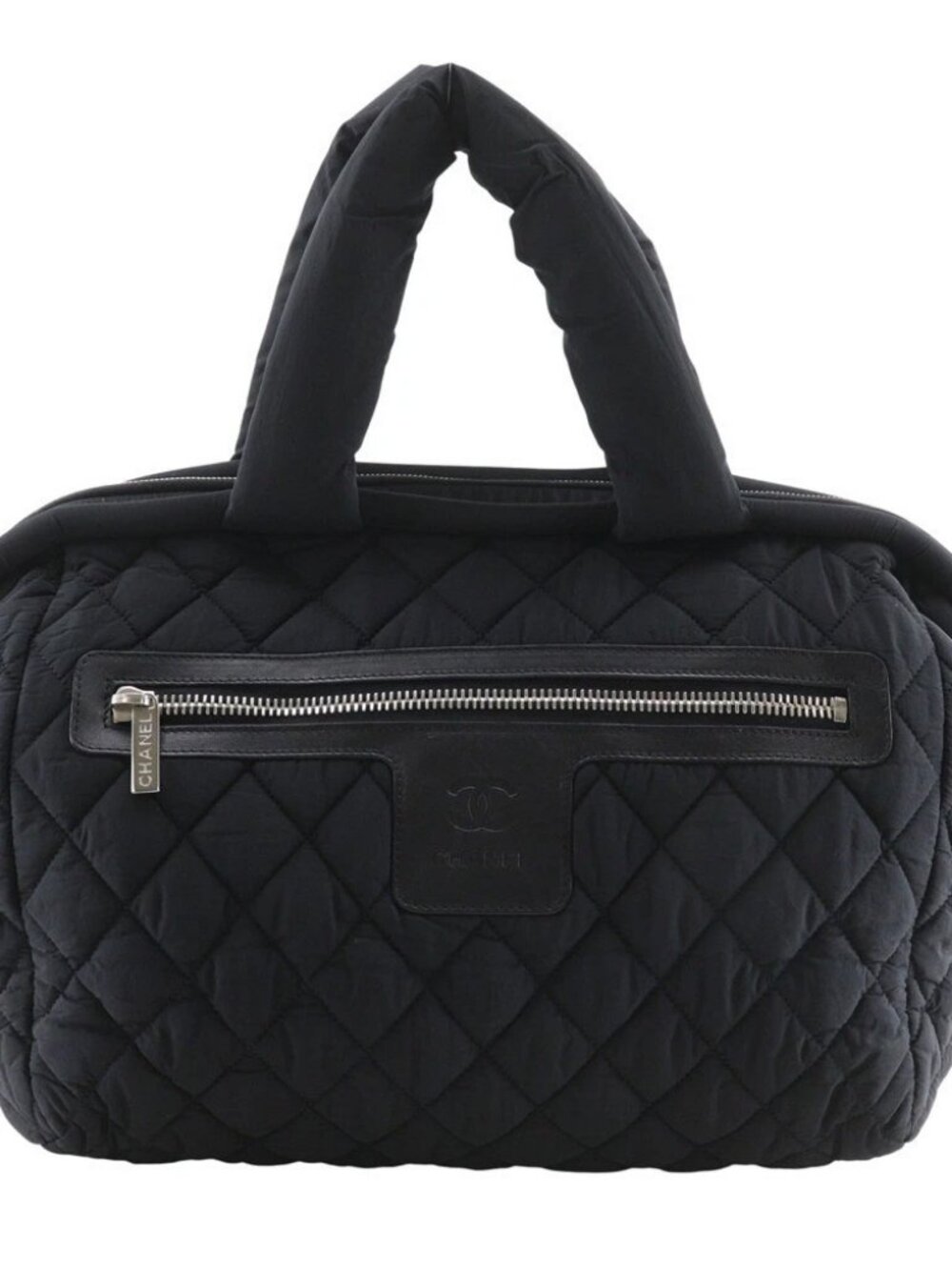 CHANEL Cococoon Boston bag A47205 quilting black Nylon Women